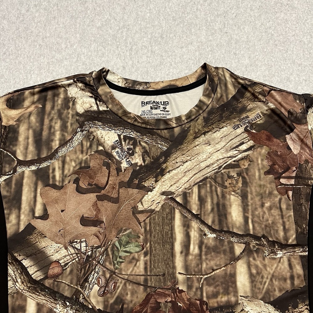 Mossy Oak Shirt Men's XXL Camo Short Sleeve Break Up Infinity Outdoor Hunting - Picture 2 of 11